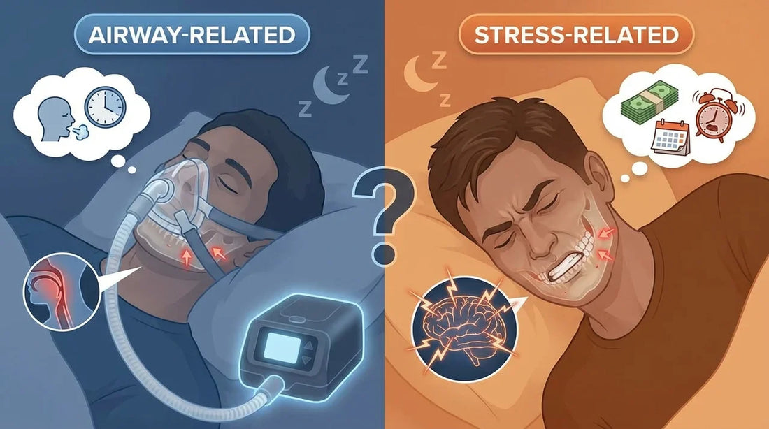 Sleep Apnea vs Bruxism: How to Tell If Your Grinding Is Airway-Related or Stress-Related