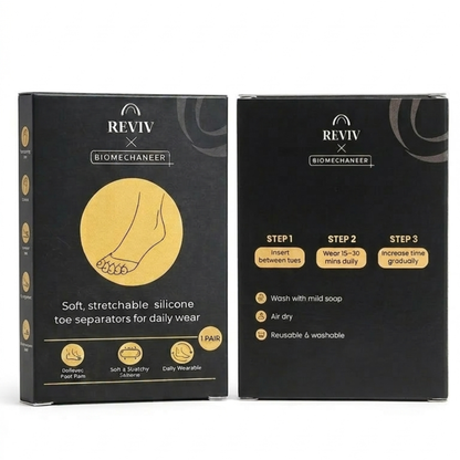Reviv x Biomechaneer Toe separators, Soft Medical-Grade Silicone, 1 Pair