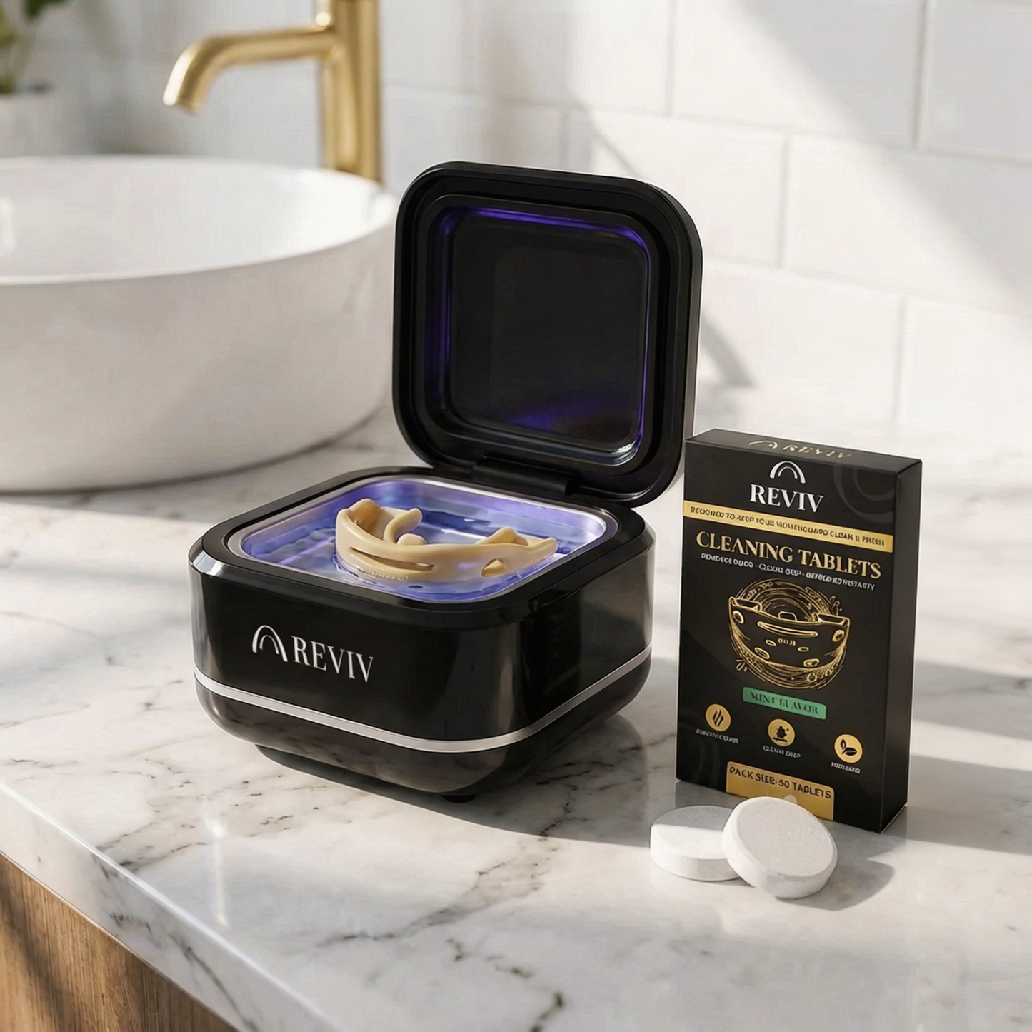 Reviv Cleaning Tablets, Deep Clean & Odor Removal (Mint Flavor)