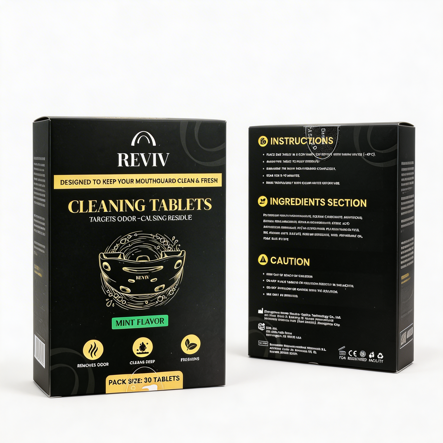 Reviv Cleaning Tablets, Deep Clean & Odor Removal (Mint Flavor)